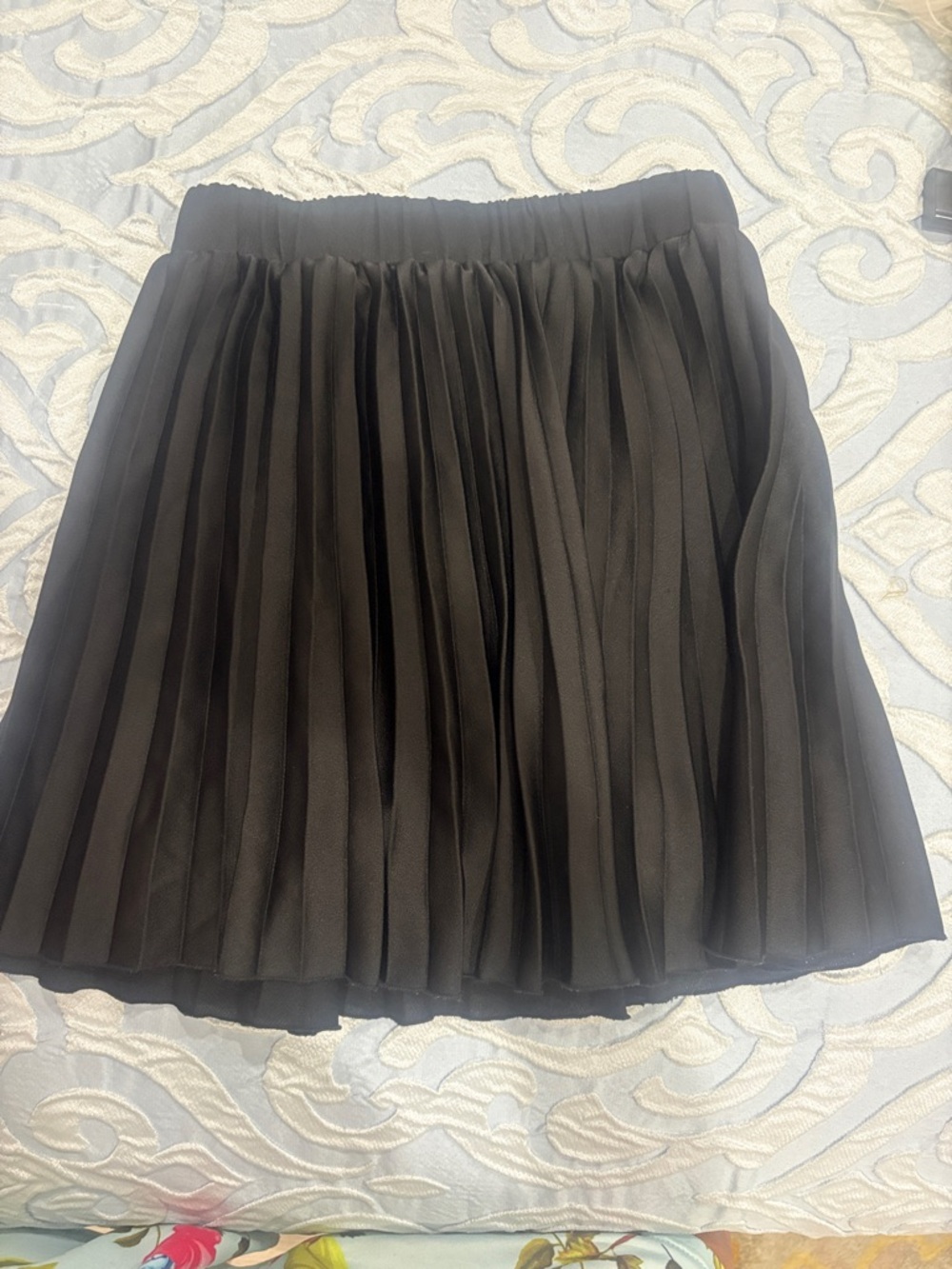 Zara Black Pleated Mini Skirt